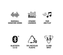 Load image into Gallery viewer, Marshall Acton III Wired Connectivity Stereo Home Speakers with Bluetooth 5.2 & RCA or 3.5mm Input Cream