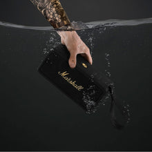 Load image into Gallery viewer, Marshall Middleton Portable Bluetooth Speaker with 20+ Hours of Portable Playtime, 360° Sound, Dust & Waterproof (IP67) - Black & Brass.