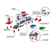 Load image into Gallery viewer, MAN TGX Truck Porsche Experience+ 2 Cars | Majorette