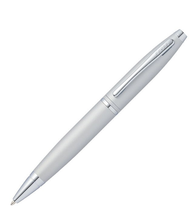 Load image into Gallery viewer, Cross Gift Set Calais Satin Chrome Ballpoint Pen With White Medium Classic Journ