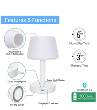 Load image into Gallery viewer, Portronics iLUMI, a Portable LED Lamp with Bluetooth Speaker, Color Changing LED