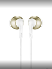 Load image into Gallery viewer, JBL T205BT Pure Bass Wireless Metal Earbud Headphones with Mic (Gold)