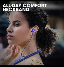 Load image into Gallery viewer, JBL LIVE200BT in-Ear Wireless Neckband Headphones with 10 Hours Playtime, Multi Point Connectivity & Premium Aluminum Housing (Blue)
