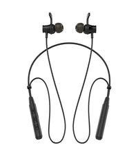 Load image into Gallery viewer, Portronics Harmonics 222 HD Stereo Wireless Bluetooth 5.0 Sports Headset with High Bass, Powerful Audio Drivers and One Touch Voice Assistant for All Android & iOS Devices (Black)