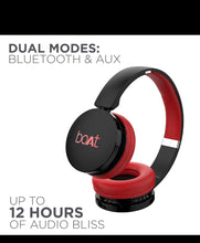 Load image into Gallery viewer, boAt Rockerz 370 Wireless Headphone with Bluetooth 5.0, Immersive Audio, Lightweight Ergonomic Design, Cosy Padded Earcups and Up to 12H Playback Bliss (Fiery Red)
