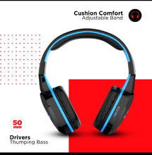 Load image into Gallery viewer, boAt Rockerz 510 Bluetooth On-Ear Headphone with Mic(Furious Blue)