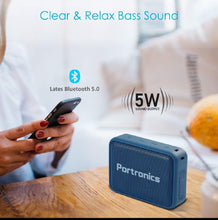Load image into Gallery viewer, Portronics Dynamo 5W POR-737 Bluetooth 5.0 Portable Stereo Speaker with TWS, USB Music & FM Music and Clear Bass Sound (Blue)