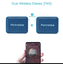 Load image into Gallery viewer, Portronics Dynamo 5W POR-737 Bluetooth 5.0 Portable Stereo Speaker with TWS, USB Music & FM Music and Clear Bass Sound (Blue)