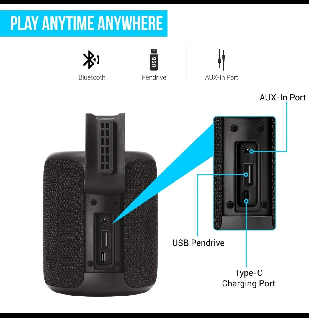 Portronics drums bluetooth 2024 speaker with mic