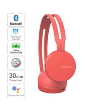 Load image into Gallery viewer, Sony WH-CH400 Wireless Headphones (Red)