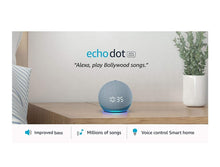 Load image into Gallery viewer, All-new Echo Dot (4th Gen) with clock | Next generation smart speaker with improved bass, LED display and Alexa (Blue)