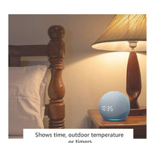 Load image into Gallery viewer, All-new Echo Dot (4th Gen) with clock | Next generation smart speaker with improved bass, LED display and Alexa (Blue)