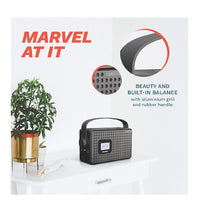 Load image into Gallery viewer, Corseca Black Boy 3 Premium Wireless Bluetooth Speaker with FM Radio Customizable Alarm AUX and USB Port (Black)