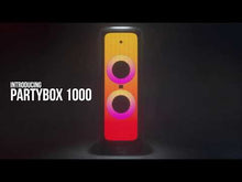 Load and play video in Gallery viewer, JBL PartyBox 1000 by Harman Powerful Bluetooth Party Speaker with DJ Launchpad, Full Panel Light Effects & Air Gesture Wristband (1100Watt, Black)