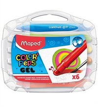 Load image into Gallery viewer, Maped Color'Peps Water Color Gel Crayons Set - Pack of 6 (Multicolor)