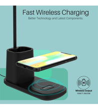 Load image into Gallery viewer, Portronics Brillo II Lamp with Wireless Charging (Black)
