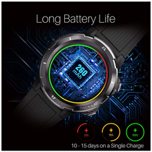 Load image into Gallery viewer, Portronics YOGG Kronos Alpha Smart Watch with Fitness Tracker, Heart Rate Monitor, Call & SNS Reminders, 12 Sports Modes, 5ATM Waterproof & Dust Resistant (Black)