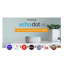 Load image into Gallery viewer, Echo Dot (3rd Gen) with clock - New and improved smart speaker with Alexa and LED display (White)