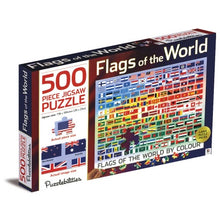 Load image into Gallery viewer, 500 Piece Jigsaw Puzzle Flags Of The World