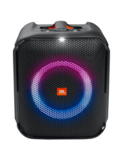 Load image into Gallery viewer, JBL PartyBox Encore Essential Bluetooth Party Speaker with Dynamic Music Synced Strobe Lightshow,Powerbank,JBL Pro Sound,IPX4 Splashproof,JBL PartyBox App,USB and Mic Input(100 Watt RMS, Black)