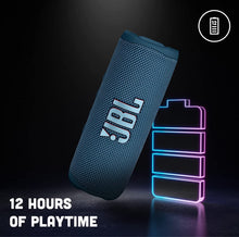 Load image into Gallery viewer, JBL Flip 6 Wireless Portable Bluetooth Speaker with JBL Pro Sound, Upto 12 Hours Playtime, IP67 Water & Dustproof, PartyBoost & Personalization by JBL App (Without Mic, Blue)