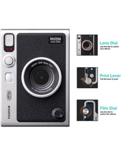 Load image into Gallery viewer, Fujifilm Instax Mini Evo Hybrid Camera Premium Edition with 20 Shots of Stone Gray Film and 100 Different Expressions