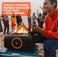 Load image into Gallery viewer, JBL PartyBox On The Go -A Portable Karaoke Party Speaker With Wireless Microphone, 100W Power Output, IPX4 Splashproof, 6 Playtime Hours, Shoulder Strap And Wireless 2 Party Speakers Pairing (Black)