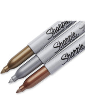 Load image into Gallery viewer, Sharpie Permanent Markers, Fine Tip, Assorted Metallic Colours, Pack of 3