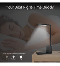 Load image into Gallery viewer, Portronics Brillo II Lamp with Wireless Charging (Black)