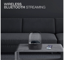 Load image into Gallery viewer, Harman Kardon Aura Studio 3 Bluetooth Speaker with 360 Degree Sound and Ambient Light Effects (Black)