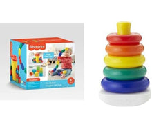 Load image into Gallery viewer, Fisher Price 3-in-1 Infant Complete Gift Pack&Fisher-Price Plastic Original Rock-a-Stack,Multicolor, Classic Stacking Toy with 5 Colorful Rings to Grasp, Shake, and Stack!
