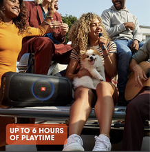 Load image into Gallery viewer, JBL PartyBox On The Go -A Portable Karaoke Party Speaker With Wireless Microphone, 100W Power Output, IPX4 Splashproof, 6 Playtime Hours, Shoulder Strap And Wireless 2 Party Speakers Pairing (Black)