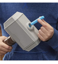 Load image into Gallery viewer, MARVEL NERF Power Moves Avengers Thor Hammer Strike Hammer NERF Dart-Launching Toy for Kids Roleplay, Ages 5 and Up Multicolor