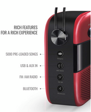 Load image into Gallery viewer, Saregama Carvaan Karaoke - Portable Music Player with 5000 Pre-Loaded Songs, FM/BT/AUX (Metallic Red)