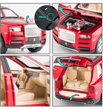 Load image into Gallery viewer, Rolls Royce Diecast Alloy Metal Pull Back Die-cast Car 1:24 Rolls Royce Metal Pullback Toy car with Openable Doors & Light,Music Boys for Kids