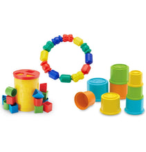 Load image into Gallery viewer, Fisher Price 3-in-1 Infant Complete Gift Pack&Fisher-Price Plastic Original Rock-a-Stack,Multicolor, Classic Stacking Toy with 5 Colorful Rings to Grasp, Shake, and Stack!