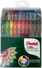 Load image into Gallery viewer, &quot;Pentel EnerGel Roller Gel Pen 0.7MM - Pack of 20 Assorted Colours&quot;
