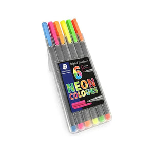 Staedtler Triplus Fineliner Neon Pen Sets - 6Pcs