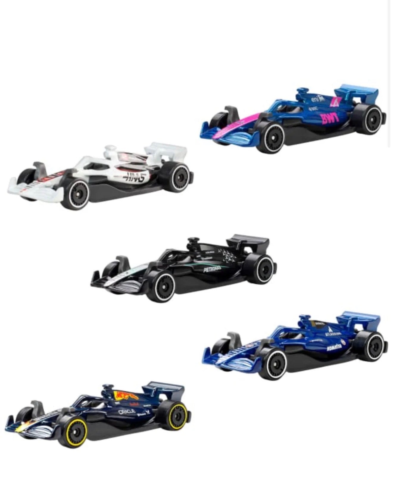Hot Wheels JGF58 Formula 1 5 Pack 1:64 Scale Die-Cast Cars with F1 Hot Wheels JGF58 Formula 1 5 Pack 1:64 Scale Die-Cast Cars with F1