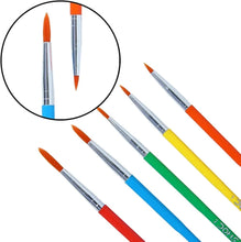 Load image into Gallery viewer, DOMS Colourmate Synthetic Paint Brush Set (Round, Pack of 5 x 8 Set)
