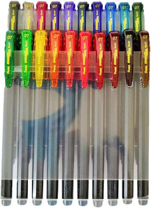 "Pentel EnerGel Roller Gel Pen 0.7MM - Pack of 20 Assorted Colours"