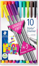 Load image into Gallery viewer, &quot;Staedtler Triplus Fineliner Pack Of (10+3) Shades&quot;
