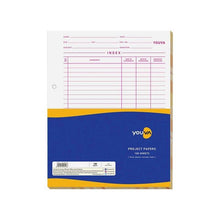 Load image into Gallery viewer, Project/Assignment/Practical/Homework | 22 cm x 28 cm | 1 Side Ruled / 1 Side Plain | 100 Sheets
