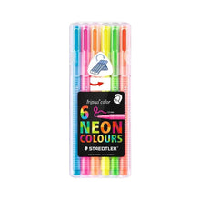 Load image into Gallery viewer, Staedtler Triplus Fineliner Neon Pen Sets - 6Pcs
