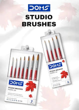 Load image into Gallery viewer, DOMS Studio Round Brushes Set of 4 (No. 0, 2, 4, 6) Unparalleled Filament Multi Media Brushes for Artists &amp; Professionals| Pack of 1

