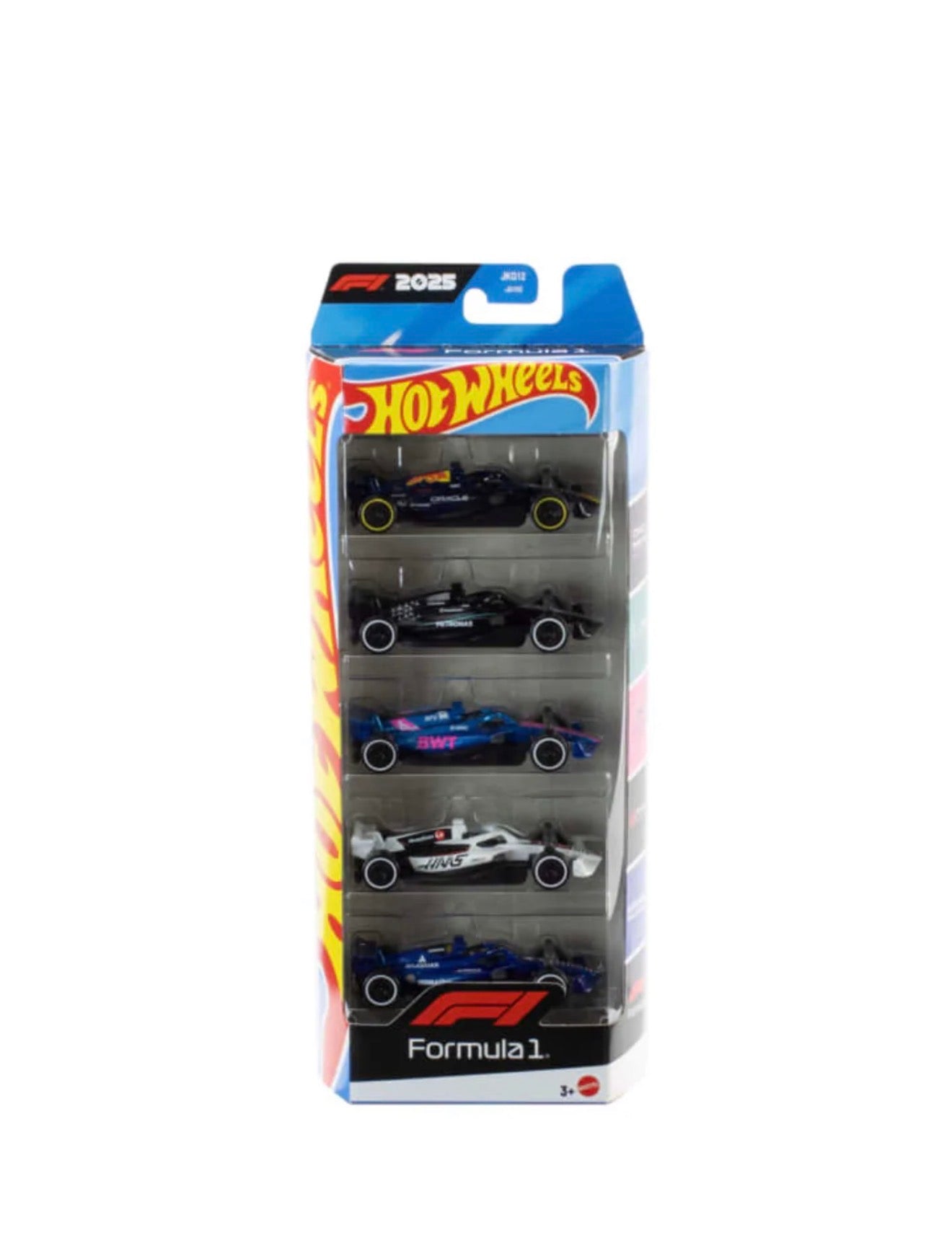 Hot Wheels JGF58 Formula 1 5 Pack 1:64 Scale Die-Cast Cars with F1