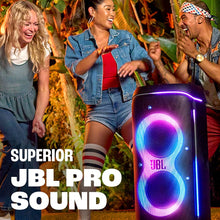 Load image into Gallery viewer, JBL PartyBox 720 - Loudest Battery-Powered Party Speaker with Superior Pro Sound and a Futuristic lightshow, Up to 15 Hours Playtime &amp; IPX4 Splash Proof (Black)
