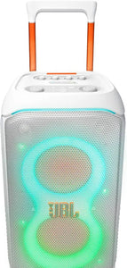 JBL Partybox 320 (White), Portable Bluetooth 240W Party Speaker, AI Sound Boost, Futuristic Light Show Potable With Battery Backup