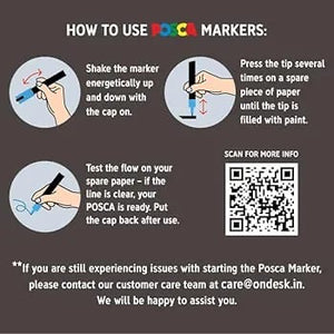 POSCA 1MR 0.7mm Markers (8 Colors- 8 Pcs)