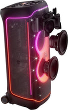 Load image into Gallery viewer, JBL Partybox Ultimate, Dynamic Lightshow, Party pad, Dual Mic with Guitar Inputs 1100 W Bluetooth Party Speaker (Black, Stereo Channel)
